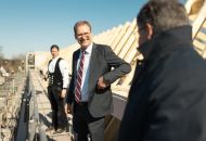 Richtfest Springer Straße, Rainer Detjen (Mitte)